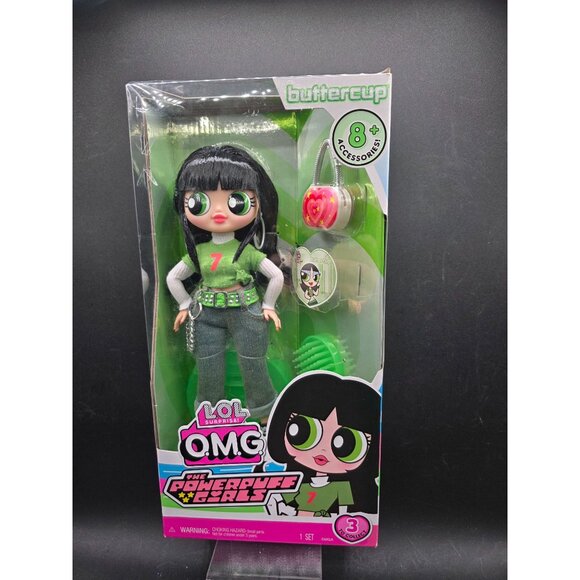 LOL Surprise! O.M.G. Powerpuff Girls Buttercup Doll With 8 Accessories Green & B - Picture 1 of 10